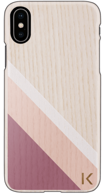 Carcasa de madera de fresno para Apple iPhone X/XS, rosa cereza