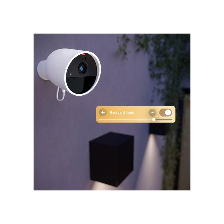 Caméra connectée Philips Hue Outdoor filaire 2K blanche - Neuf