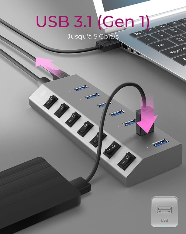 ICY BOX IB HUB1701 C3 - vue 3