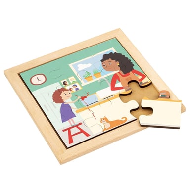 Rompecabezas de madera Montessori para niños pequeños - Juego de cocina educativo