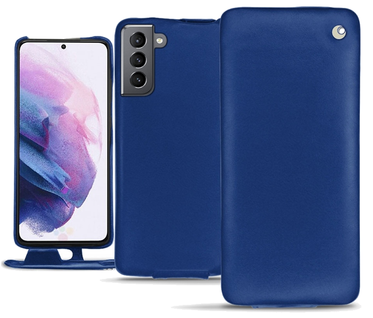 Housse cuir Samsung Galaxy S21 - Rabat verticalBleu