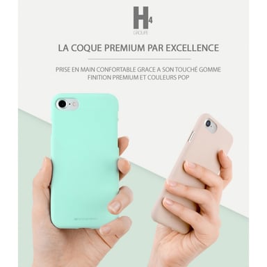 Custodia in silicone Soft Feeling Pink Sand per Apple iPhone 14 Plus - Finitura in silicone - Tocco ultra morbido