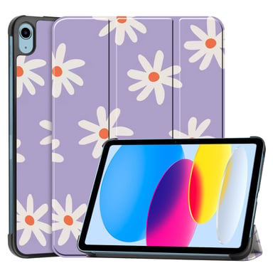 Housse étui Compatible IPad 10 (2022) Et IPad 11 (2025) - Bleu Clair Simili Cuir - Neuf