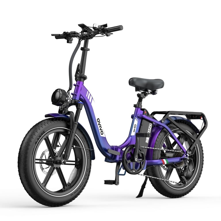 Ovivo Vélo Électrique C2 Pro - Batterie 48V18Ah Moteur 250W 20 Pouces Pneus larges Freins Hydrauliques
