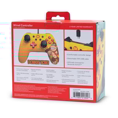 PowerA Donkey Kong marrone, giallo Joystick analogico/digitale USB per Nintendo Switch