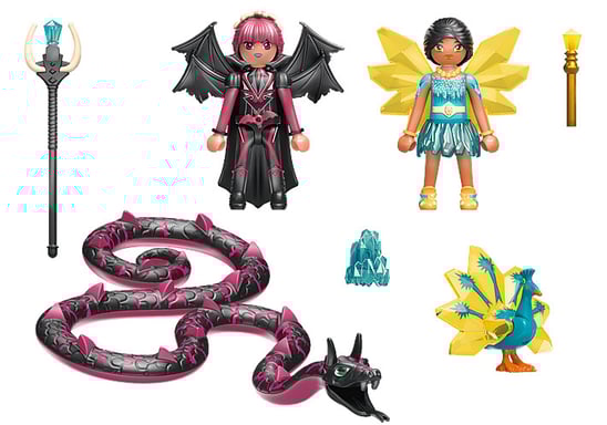 Playmobil Crystal Fairy y Bat Fairy con animales