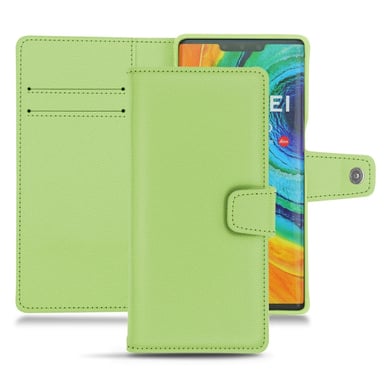 Funda de piel Huawei Mate 30 Pro - Solapa billetera - Negro - Piel lisa