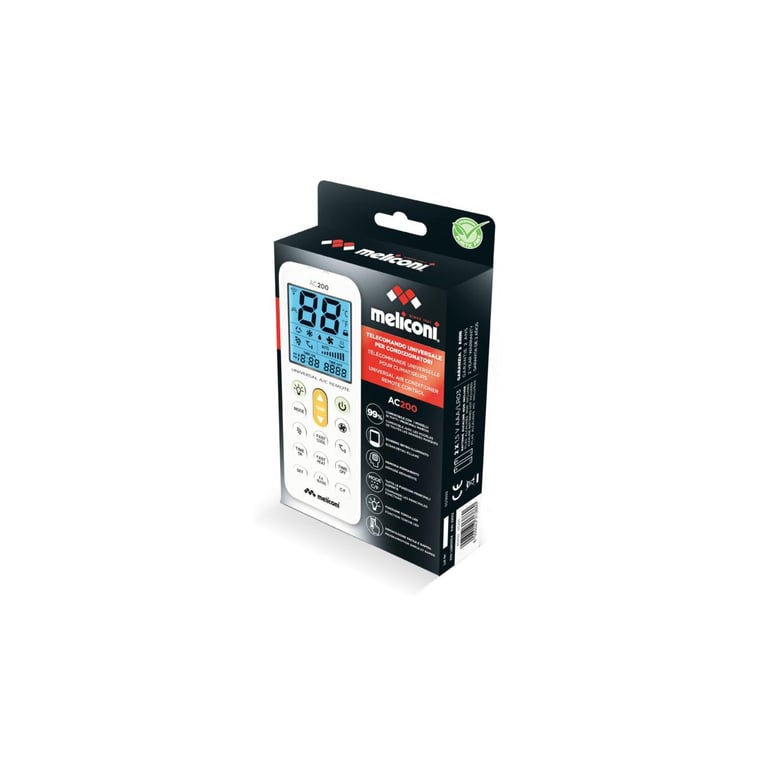 Meliconi Télécommande climatisation universelle AC200 Grand écran rétroéclairé Programmation simple et rapide - vue 2