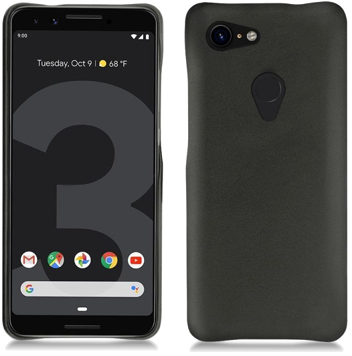 Coque cuir Google Pixel 3 XL - Coque arrièreNoir
