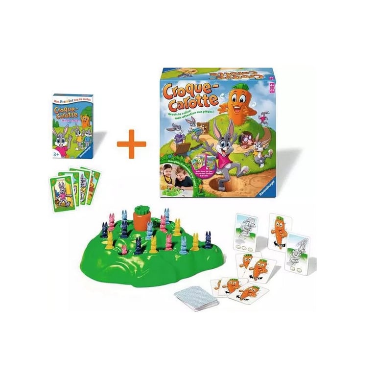 Set croque carotte et jeu de cartes RAVENSBURGER RAR24782 - Neuf