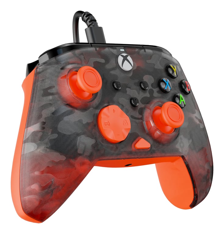 Turtle Beach Rematch Core Ghost Camo noir/orange - Manette de jeu filaire - Licence Xbox Series XS, Xbox One et PC - touches audio, moteurs de vibration et gâchettes d'impulsion, câble de 3 m - Neuf