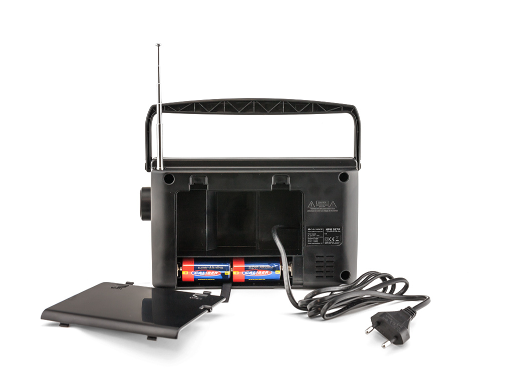 Radio portátil Retro 3000 - Pilas o cable de alimentación - Radio AM/FM con  asa y conector para auriculares (HPG317R) - Caliber