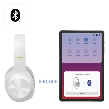Hama Spirit Calypso Cuffie senza fili Archetto Bluetooth Chiamate/Musica Grigio, Bianco