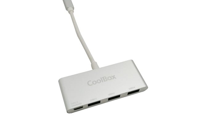 CoolBox COO-HUC3U3PD hub y concentrador USB 3.2 Gen 1 (3.1 Gen 1) Type-C 5000 Mbit/s Aluminio