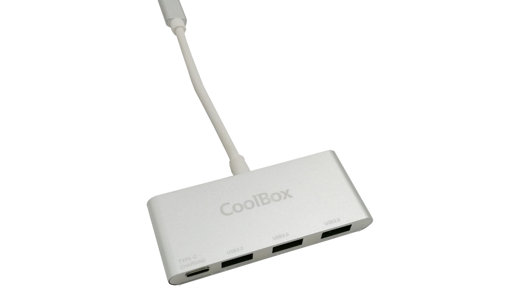 CoolBox COO HUC3U3PD hub & concentrateur USB 3.2 Gen 1 3.1 Gen 1 Type C 5000 Mbit/ Aluminium Neuf