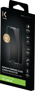 Protezione dello schermo in vetro temperato premium per HTC One A9, trasparente