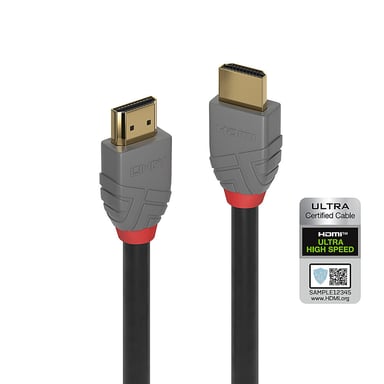 LINDY - 36954 - Cable HDMI de ultra alta velocidad, Anthra Line, 3m