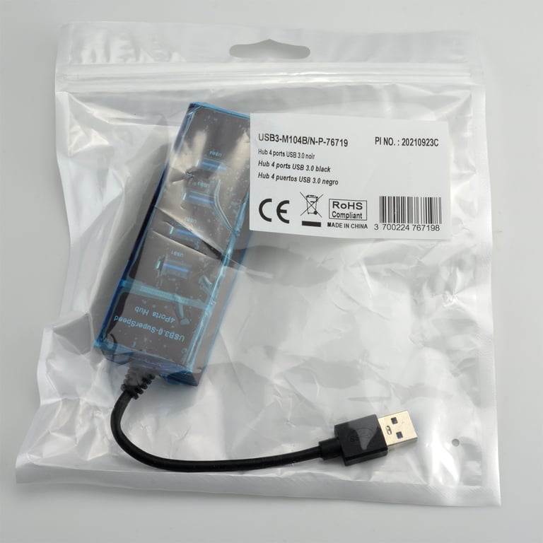 Mcl Noir Hub Usb 3.0 4 Ports - Image 4