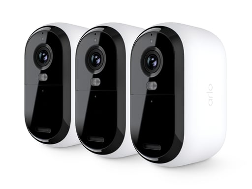 Arlo Essential Caméra de sécurité 3 2K, pack de 3