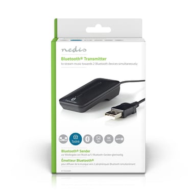 Nedis BTTR200BK Trasmettitore audio wireless USB da 10 m Nero