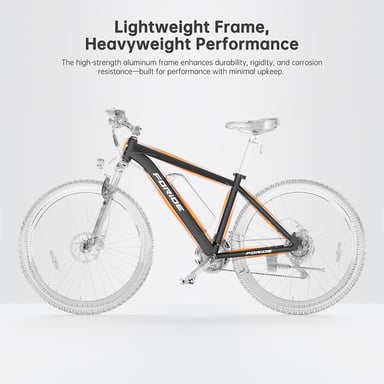 Vélo Électrique Foride Xtremer 2, Moteur 250W, Batterie 36V 15.6Ah, Pneus 27.5''X2.35'', Autonomie 120 km, Transmission Shimano 24 vitesses, Frein à disque hydraulique, Convient aux déplacements quotidiens