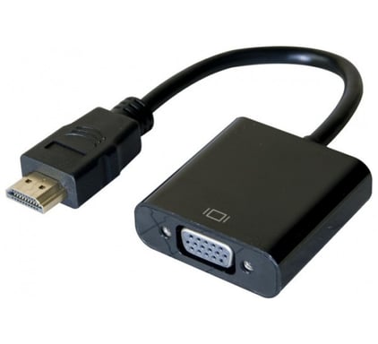 Hypertec 051221-HY câble vidéo et adaptateur 0,13 m HDMI Type A (Standard) VGA (D-Sub) Noir