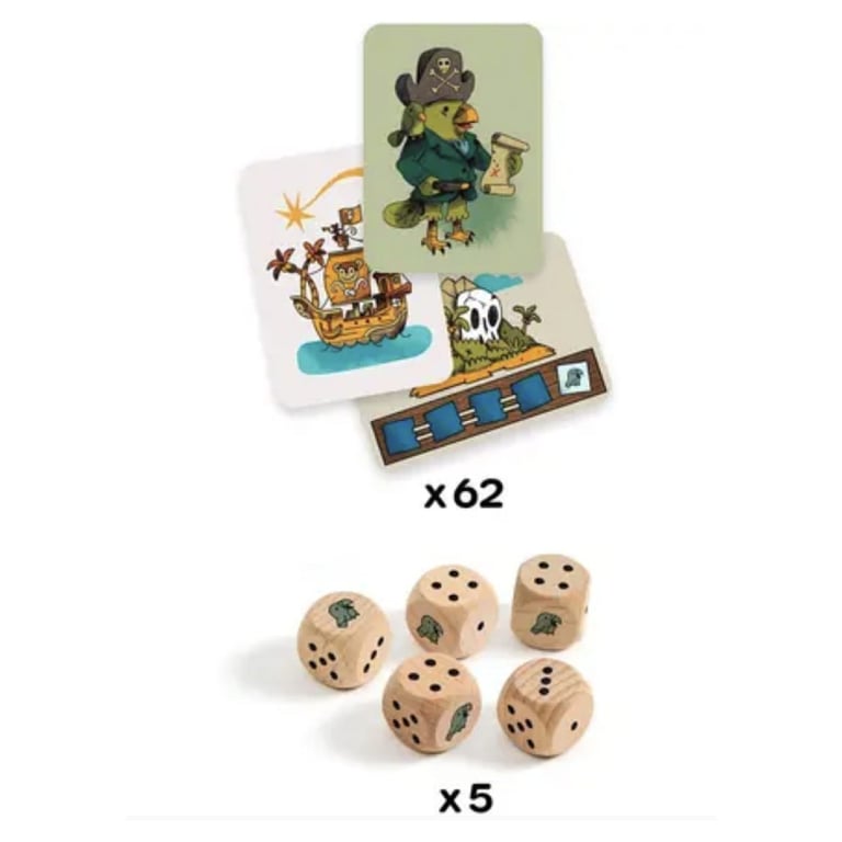 Jeu D’ambiance Djeco Pirates 'n' Dice – 5 Dés et 62 Cartes, MPN DJ00830djeco - vue 3