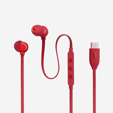 JBL Tune 310C Auriculares Alámbrico Dentro de oído Llamadas/Música USB Tipo C Rojo