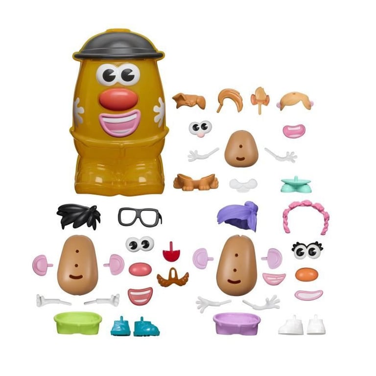 Potato Head Méga patate coffret avec 42 pieces dont une boîte de rangement, jouets préscolaires créatifs pour enfants, des 2 ans - Neuf