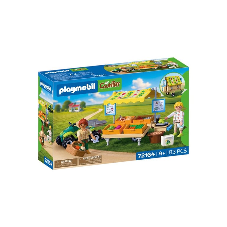 PLAYMOBIL Country 72164 Stand de légumes au marché et quad - vue 2