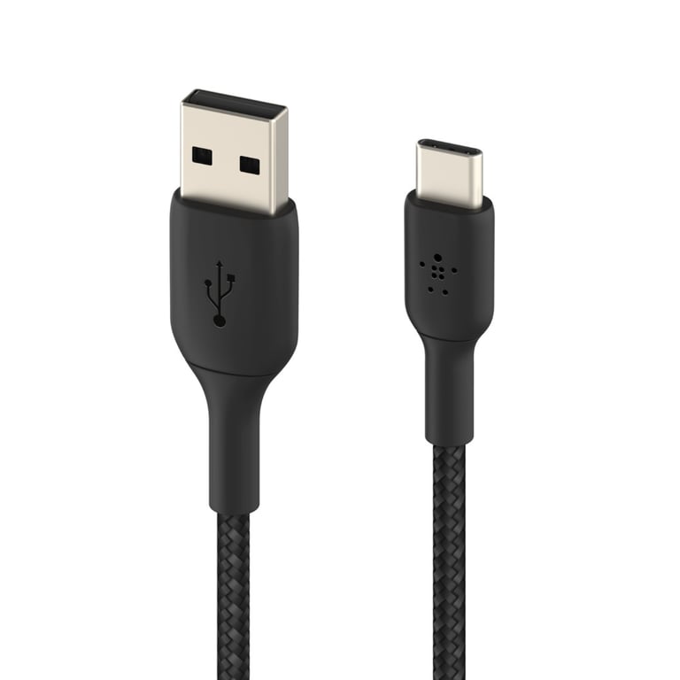 Câble à gaine tressée USB-C vers USB-A BOOST?CHARGE™ (1 m) Noir