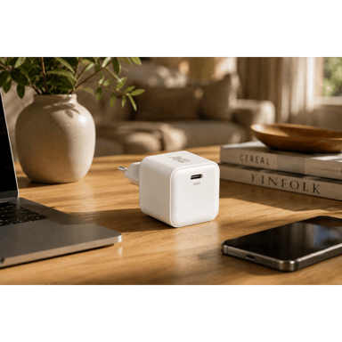 JAYM® - Chargeur Secteur Rapide GaN 65W USB-C PD & PPS   Compatible iPhone 17/16/15, Samsung Galaxy S26/S25/S24, Google Pixel, iPad, Xiaomi - Blanc