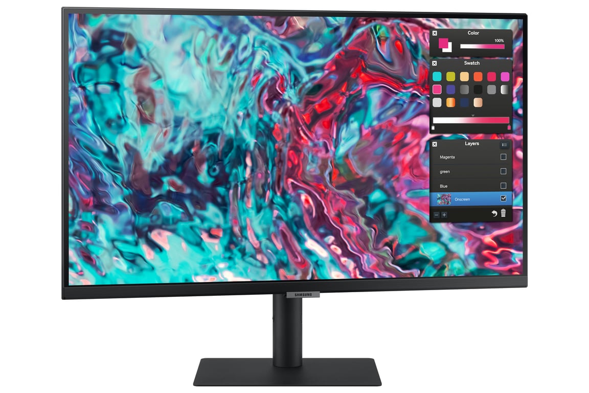 Samsung Ecran PC ViewFinity S80PB 27" 60Hz Dalle IPS Résolution UHD 4K 3 840 x 2 160 5ms 1000:1 Pied Ajustable VESA Flicker Free Windows10 Auto Source Switch+ USB C HDMI - vue 6