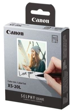 CANON XS-20L - Kit 20 impressions format carré (papier + rouleau encres) Taille Papier : 7,2 x 8,5 c