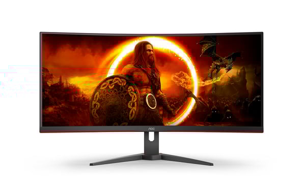AOC G2 CU34G2XE/BK LED display 86,4 cm (34'') 3440 x 1440 pixels Wide Quad HD LCD Noir, Rouge