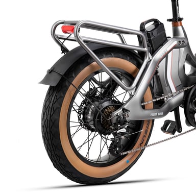 Bicicleta eléctrica plegable MIHOGO ONE MAX con doble batería y proyección de navegación - Verde