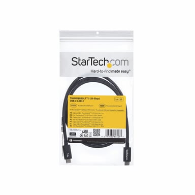 StarTech.com Cavo USB-C Thunderbolt 3 (20 Gb/s) da 1 m - Compatibile con Thunderbolt, USB e DisplayPort - M/M