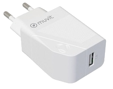 Muvit For Change Chargeur Secteur 1 Usb 1A 5W Blanc