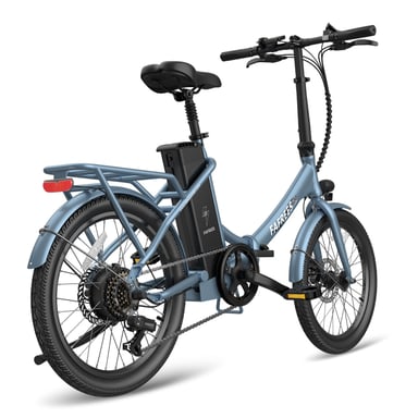 Bicicleta eléctrica FAFREES F20 Lasting - Motor 250W Batería 36V18.2Ah Autonomía 120KM - Gris Azul