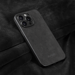 Cover in pelle scamosciata Alcantara per Apple iPhone 15 Pro Max, nero notte