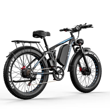 VéLo Électrique EB7 Pro | Vitesse Max 55 km/h | Autonomie 60 km | Moteur 1000W*2 | Batterie 52V 23Ah | Pneus 26 Pouces | Noir