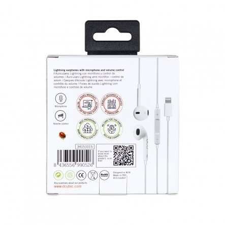 Écouteurs DCU Advance Tecnologic 34151015 – Avec Micro et Contrôle du Volume - vue 4
