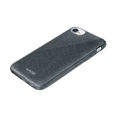 Funda fina con purpurina brillante para Apple iPhone 7/8/SE 2020/SE 2022, Negro