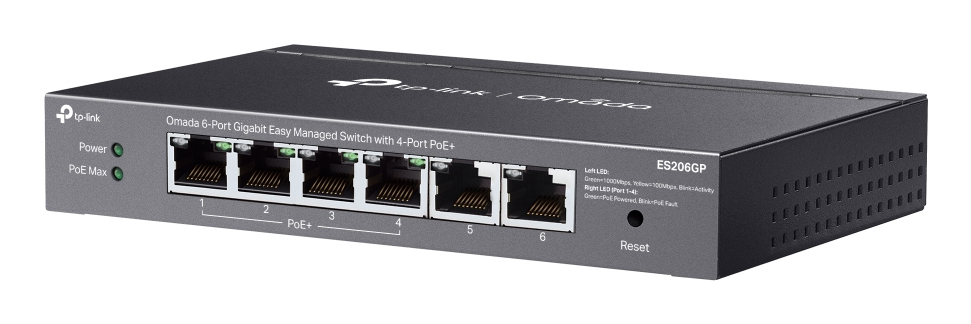 TP Link Omada ES206GP commutateur réseau Géré Gigabit Ethernet 101001000 Connexion Ethernet supportant 'alimentation via ce port PoE Neuf - vue 3