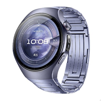 Correa de aleación de titanio compatible con Huawei WATCH5, correa metálica de titanio para reloj Huawei con cierre desplegable Purple 46 mm