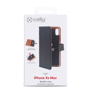 Celly WALLY999 funda para teléfono móvil 16,5 cm (6.5'') Funda cartera Negro