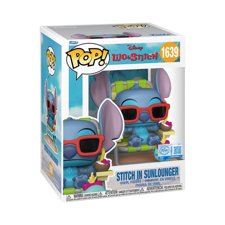 Figurine Funko Pop Disney Stitch in Sunlounger - vue 2