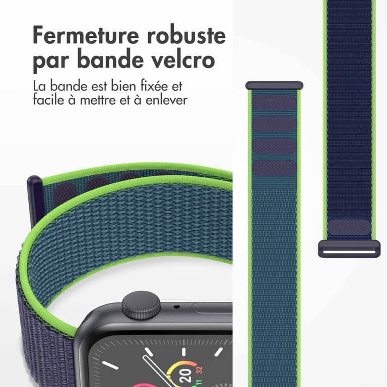 imoshion Bracelet en nylon? pour Apple Watch Series 1 á 10 / SE / Ultra 2 44454649 mm Neuf - vue 2