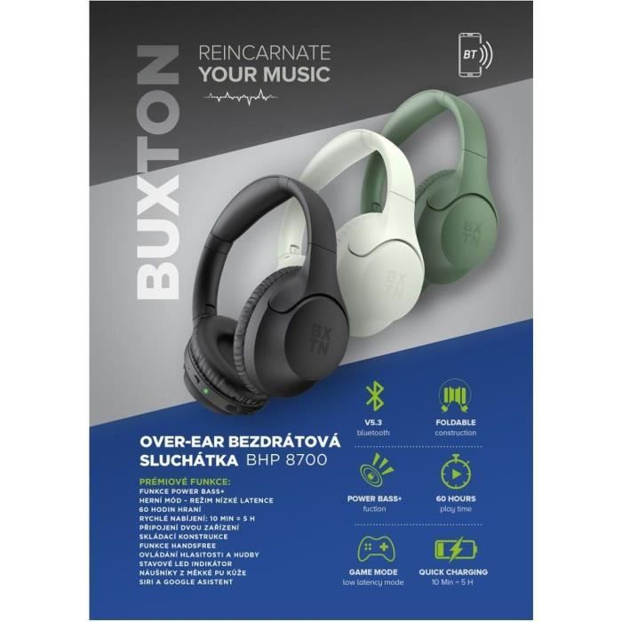 Casque supra auriculaire sans fil Buxton BHP 8700 - vue 2