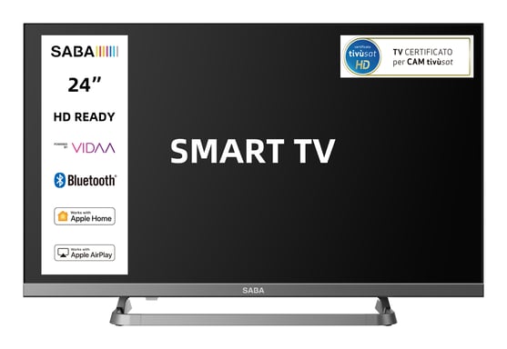 SABA SA24S89VDA Televisor 61 cm (24'') HD Smart TV Wifi Gris 160 cd / m²